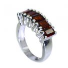 divine Garnet Silver Red Ring supplies L-1in US 5,6,7,8