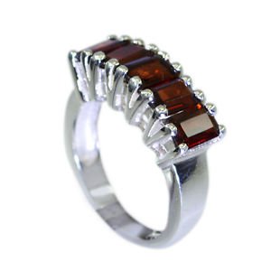 divine Garnet Silver Red Ring supplies L-1in US 5,6,7,8