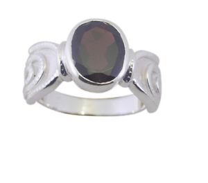 charming Garnet 925 Sterling Silver Red Ring jaipur L-1in US 5,6,7,8