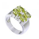 sublime Peridot Silver Green Ring exporter L-1in US 5,6,7,8