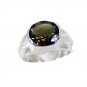 adorable Smoky Quartz Silver Brown Ring wholesale L-1in US 5,6,7,8