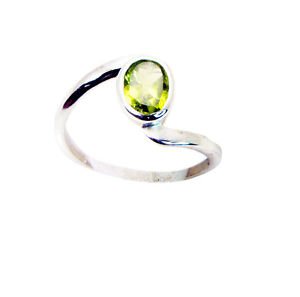 wonderful. Peridot Silver Green Ring handcrafted L-1in US 5,6,7,8