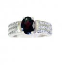winning Garnet Silver Red Ring supplies L-1in US 5,6,7,8