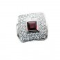 dainty Garnet Silver Red Ring wholesale L-1in US 5,6,7,8