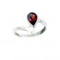 comely Garnet Silver Red Ring jewellery L-1in US 5,6,7,8