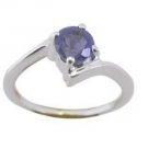 bonnie Iolite 925 Sterling Silver Blue Ring indian L-1in US 5,6,7,8