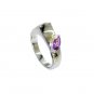 cunning Amethyst Silver Purple Ring jewelry L-1in US 5,6,7,8