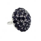 pretty Black onyx 925 Sterling  Black Ring wholesales L-1in US 5,6,7,8