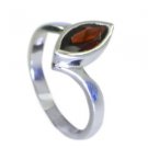 grand Garnet Silver Red Ring gemstones L-1in US 5,6,7,8