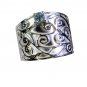 sexy Blue Topaz Silver Blue Ring gemstones L-1in US 5,6,7,8