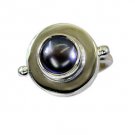 delightful Pearl Silver white Ring Designer L-1in US 5,6,7,8