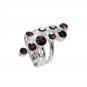 sexy Garnet Silver Red Ring gemstones L-1in US 5,6,7,8