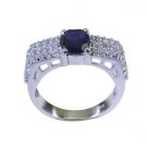 arresting Iolite 925 Sterling Silver Blue Ring supply L-1in US 5,6,7,8