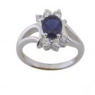 beauteous Iolite 925 Sterling Silver Blue Ring gemstones L-1in US 5,6,7,8