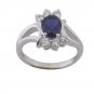 beauteous Iolite 925 Sterling Silver Blue Ring gemstones L-1in US 5,6,7,8