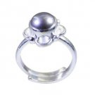 elegant Pearl 925 Sterling Silver White Ring wholesale L-1in US 5,6,7,8