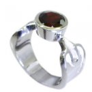 elegant Garnet Silver Red Ring india  L-1in US 5,6,7,8