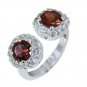 lovely Garnet Silver Red Ring suppiler L-1in US 5,6,7,8