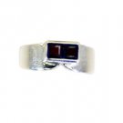 slightly Garnet Silver Red Ring jaipur L-1in US 5,6,7,8