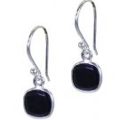 statuesque Black Oynx 925 sterling silver Black Earring exporter L-2in US