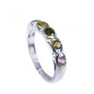 studly Tourmaline Silver Multi Ring wholesales L-1in US 5,6,7,8