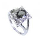luscious Tourmaline Silver Multi Ring gemstones L-1in US 5,6,7,8
