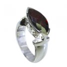 elegant Garnet Silver Red Ring supply L-1in US 5,6,7,8