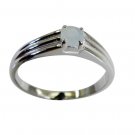 alluring Aqua Chalcedony Silver Blue Ring gemstone L-1in US 5,6,7,8