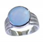 stunning Blue Chalcedany 925 sterling silver Blue  Ring jewellery L-1.2in US 5,6