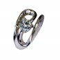 comely white Cz Silver White Ring exporter L-1in US 5,6,7,8