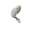 flashy white Cz Silver White Ring suppiler L-1in US 5,6,7,8