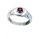 glamorous Garnet Silver Red Ring exporter L-1in US 5,6,7,8