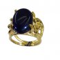 shapely Black onyx Copper Black Ring jewellery L-1in US 5,6,7,8