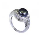 alluring Pearl Silver white Ring jaipur L-1in US 5,6,7,8