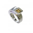 better Citrine Silver Yellow Ring indian L-1in US 5,6,7,8