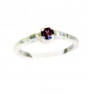 drop-dead Garnet Silver Red Ring handmade  L-1in US 5,6,7,8
