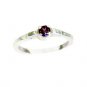 drop-dead Garnet Silver Red Ring handmade  L-1in US 5,6,7,8