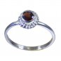 beauty Garnet 925 Sterling Silver Red Ring wholesale L-1in US 5,6,7,8