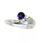 sightly Amethyst Silver Purple Ring gemstones L-1in US 5,6,7,8