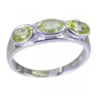 excellent Peridot 925 Sterling Silver Green Ring handmade  L-1in US 5,6,7,8