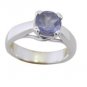 attractive Iolite 925 Sterling Silver Blue Ring gemstone L-1in US 5,6,7,8 Sz 6