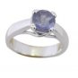 attractive Iolite 925 Sterling Silver Blue Ring gemstone L-1in US 5,6,7,8 Sz 6
