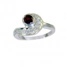 goodly Garnet Silver Red Ring jaipur L-1in US 5,6,7,8