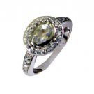 resplendent white Cz Silver White Ring Designer L-1in US 5,6,7,8