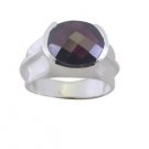 scenicbonny Garnet 925 Sterling Silver Red Ring jewellery L-1in US 5,6,7,8