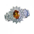 splendid Citrine Silver Yellow Ring jaipur L-1in US 5,6,7,8