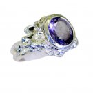 yummy Amethyst Silver Purple Ring indian L-1in US 5,6,7,8