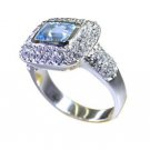 marvelous Blue Topaz 925 Sterling Silver Blue Ring handmade  L-1in US 5,6,7,8