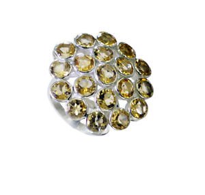 beauty Citrine Silver Yellow Ring suppiler L-1in US 5,6,7,8