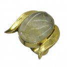 cute prehnite Copper Green Ring jewelry L-1in US 5,6,7,8